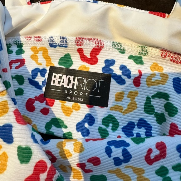 Beach Riot multicolor leopard set XS - Picture 4 of 5